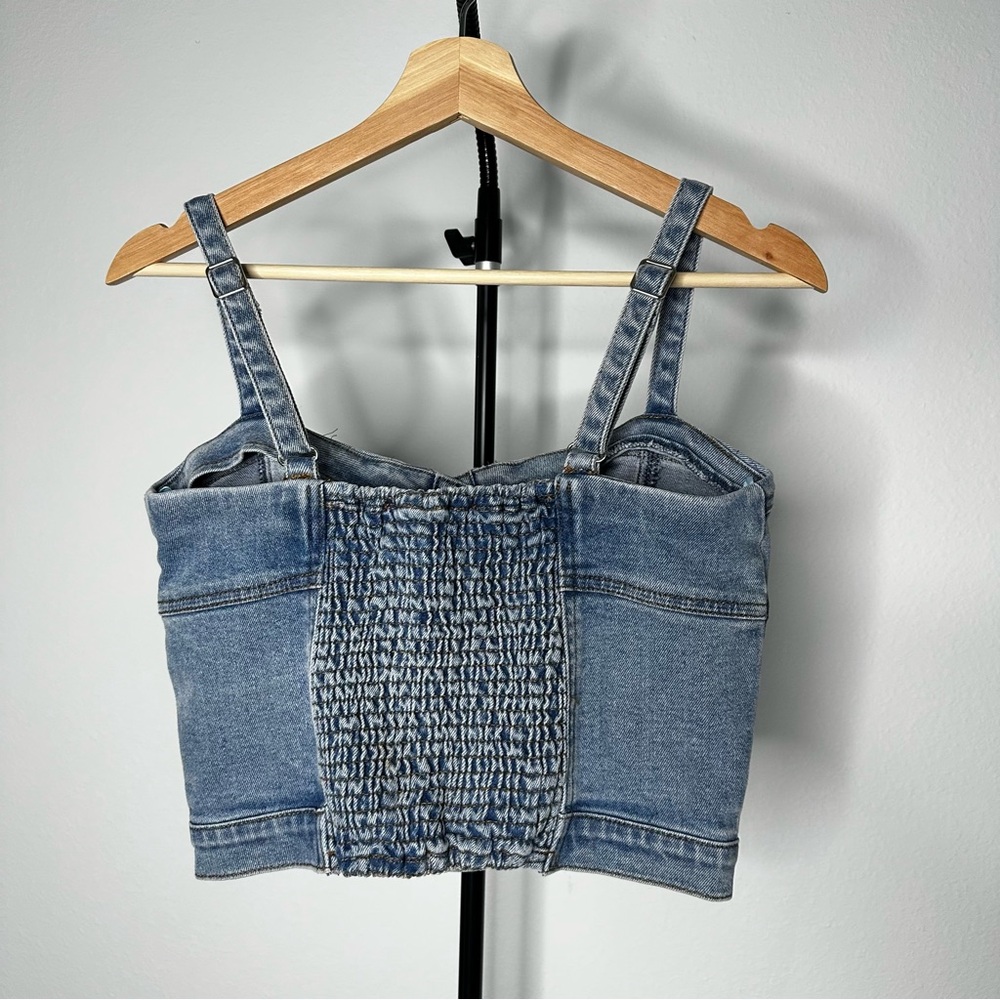 Denim Bustier Studded Top Boot Barn - Picture 3 of 7